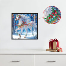 Load image into Gallery viewer, Diamond Painting - Partial Special Shaped - Christmas white horse (30*30CM)