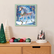 Load image into Gallery viewer, Diamond Painting - Partial Special Shaped - Christmas white horse (30*30CM)