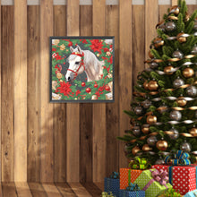 Load image into Gallery viewer, Diamond Painting - Partial Special Shaped - Christmas white horse (30*30CM)