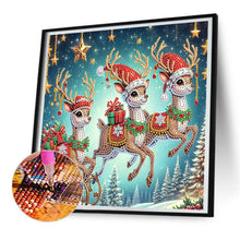 Load image into Gallery viewer, Diamond Painting - Partial Special Shaped - Christmas deer (30*30CM)