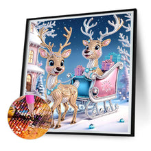 Load image into Gallery viewer, Diamond Painting - Partial Special Shaped - Christmas deer (30*30CM)