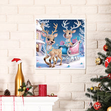 Load image into Gallery viewer, Diamond Painting - Partial Special Shaped - Christmas deer (30*30CM)