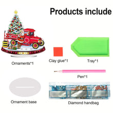 Load image into Gallery viewer, Christmas Tree Table Top Diamond Painting Ornament Kits Desktop Diamond Art Kits
