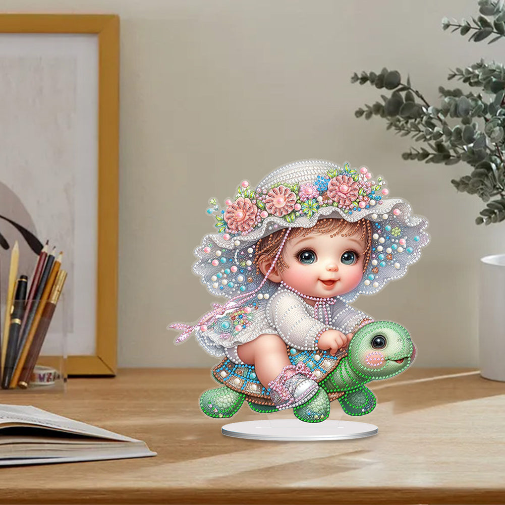 Girls Desktop Diamond Art Kits Rhinestones Desktop Ornaments Bedroom Table Decor