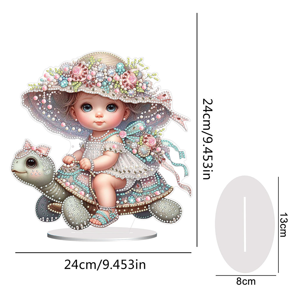 Girls Desktop Diamond Art Kits Rhinestones Desktop Ornaments Bedroom Table Decor