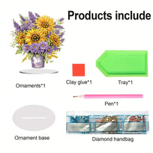 Load image into Gallery viewer, Flower Bouquet Table Top Diamond Painting Ornament Kits Home Decor (Sunflower)