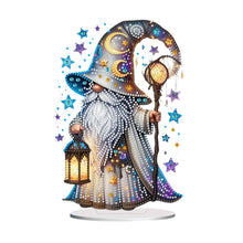 Load image into Gallery viewer, Gnome Table Top Diamond Painting Ornament Kits for Home Decor (Wizard Gnome)