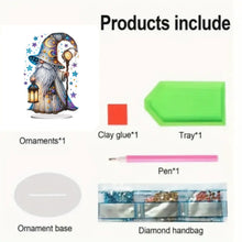 Load image into Gallery viewer, Gnome Table Top Diamond Painting Ornament Kits for Home Decor (Wizard Gnome)