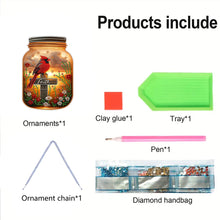 Load image into Gallery viewer, Cross Cardinal Diamond Painting Hanging Ornaments for Garden Window Decor