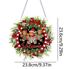 Load image into Gallery viewer, Gingerbread Man Diamond Painting Hanging Ornaments for Garden Window Decor