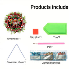 Load image into Gallery viewer, Gingerbread Man Diamond Painting Hanging Ornaments for Garden Window Decor