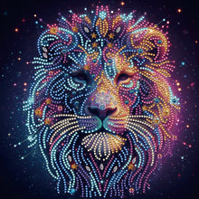 Load image into Gallery viewer, Diamond Painting - Partial Special Shaped - Starlight animal lions (30*30CM)