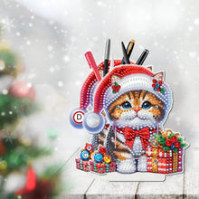 Load image into Gallery viewer, Acrylic Special Shape Double Side Snowman Rhinestones Pencil Organizer for Girls