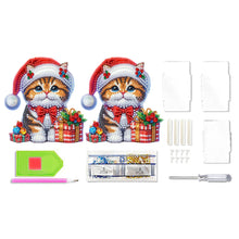 Load image into Gallery viewer, Acrylic Special Shape Double Side Snowman Rhinestones Pencil Organizer for Girls