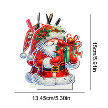 Load image into Gallery viewer, Acrylic Special Shape Double Side Snowman Rhinestones Pencil Organizer for Girls
