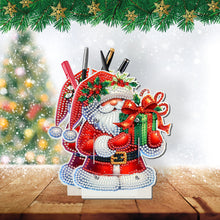 Load image into Gallery viewer, Acrylic Special Shape Double Side Snowman Rhinestones Pencil Organizer for Girls