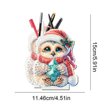Load image into Gallery viewer, Acrylic Special Shape Double Side Snowman Rhinestones Pencil Organizer for Girls
