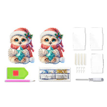 Load image into Gallery viewer, Acrylic Special Shape Double Side Snowman Rhinestones Pencil Organizer for Girls