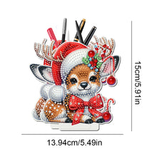 Load image into Gallery viewer, Acrylic Special Shape Double Side Snowman Rhinestones Pencil Organizer for Girls