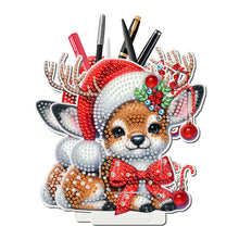 Load image into Gallery viewer, Acrylic Special Shape Double Side Snowman Rhinestones Pencil Organizer for Girls