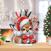 Load image into Gallery viewer, Acrylic Special Shape Double Side Snowman Rhinestones Pencil Organizer for Girls