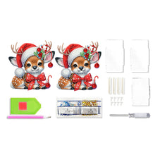 Load image into Gallery viewer, Acrylic Special Shape Double Side Snowman Rhinestones Pencil Organizer for Girls