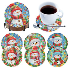 Load image into Gallery viewer, 6Pcs Wooden Christmas Animals Diamond Painting Coasters 5D Diamond Painting Kits