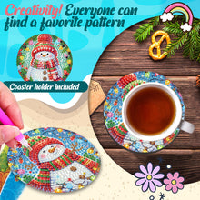 Load image into Gallery viewer, 6Pcs Wooden Christmas Animals Diamond Painting Coasters 5D Diamond Painting Kits