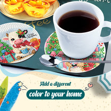 Load image into Gallery viewer, 6Pcs Wooden Christmas Animals Diamond Painting Coasters 5D Diamond Painting Kits