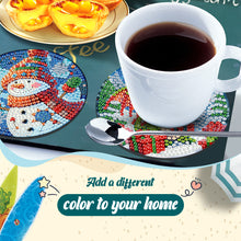 Load image into Gallery viewer, 6Pcs Wooden Christmas Animals Diamond Painting Coasters 5D Diamond Painting Kits
