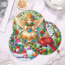 Load image into Gallery viewer, Acrylic Christmas Animals DIY Diamond Dot Kits Round Diamond Painting Table Mats