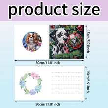 Load image into Gallery viewer, 6Pcs Christmas Dogs DIY Diamond Painting Greeting Card for Holiday Party Favors