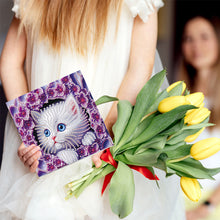 Load image into Gallery viewer, 6Pcs Owl Cat DIY Diamond Painting Greeting Card for Holiday Party Favors