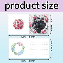 Load image into Gallery viewer, 6Pcs Owl Cat DIY Diamond Painting Greeting Card for Holiday Party Favors