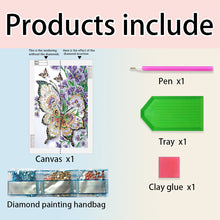 Load image into Gallery viewer, Diamond Painting - Partial Special Shaped - Purple flowers and butterflies (30*40CM)