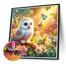 Load image into Gallery viewer, Diamond Painting - Full Round - Butterflies and owls in the flowers (30*30CM)