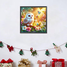 Load image into Gallery viewer, Diamond Painting - Full Round - Butterflies and owls in the flowers (30*30CM)