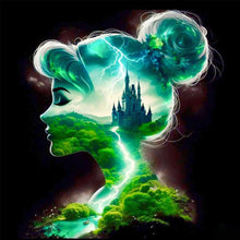 Load image into Gallery viewer, Diamond Painting - Full Square - Princess forest silhouette (30*30CM)