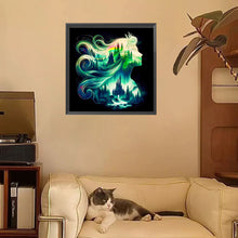 Load image into Gallery viewer, Diamond Painting - Full Square - Princess forest silhouette (30*30CM)