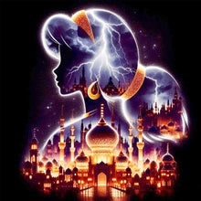 Load image into Gallery viewer, Diamond Painting - Full Square - Princess forest silhouette (30*30CM)