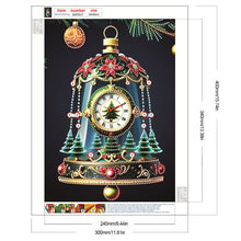 Load image into Gallery viewer, Diamond Painting - Partial Special Shaped - Christmas atmosphere bell clock (30*40CM)