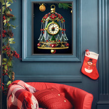 Load image into Gallery viewer, Diamond Painting - Partial Special Shaped - Christmas atmosphere bell clock (30*40CM)
