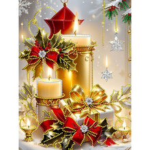 Load image into Gallery viewer, Diamond Painting - Partial Special Shaped - Christmas atmosphere candles (30*40CM)