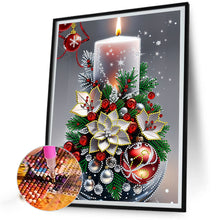 Load image into Gallery viewer, Diamond Painting - Partial Special Shaped - Christmas atmosphere candles (30*40CM)