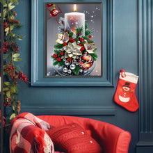 Load image into Gallery viewer, Diamond Painting - Partial Special Shaped - Christmas atmosphere candles (30*40CM)