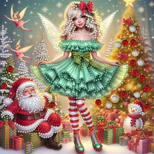 Load image into Gallery viewer, Diamond Painting - Partial Special Shaped - Christmas elf girl (30*30CM)