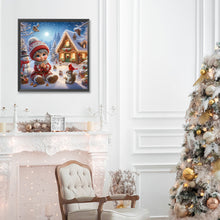 Load image into Gallery viewer, Diamond Painting - Partial Special Shaped - Christmas atmosphere child (30*30CM)