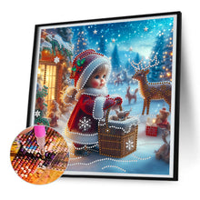 Load image into Gallery viewer, Diamond Painting - Partial Special Shaped - Christmas atmosphere child (30*30CM)