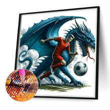 Load image into Gallery viewer, Diamond Painting - Full Round - Dragon and football (40*40CM)