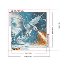 Load image into Gallery viewer, Diamond Painting - Full Round - Dragon breathing fire (40*40CM)
